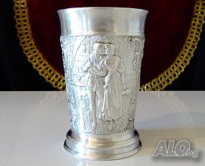 ВMF чаша от калай за влюбени, калаена сватба.