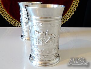 Чаша от калай с картини Орач, Сеяч, Жътвари.