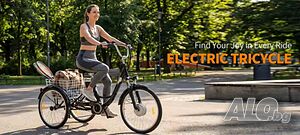 BIG SUMMER SALE Триколка с педали ЕЛЕКТРИЧЕСКИ ХИБРИД Лесно-Практично-Здравословно