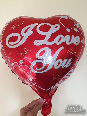 Фолиеви балони I Love You по 2.50 цени на едро и на дребно