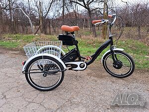 Нов Хибриден Електро-механичен Велосипед Триколка 20 инча, 36v 360w 10.4 Ah