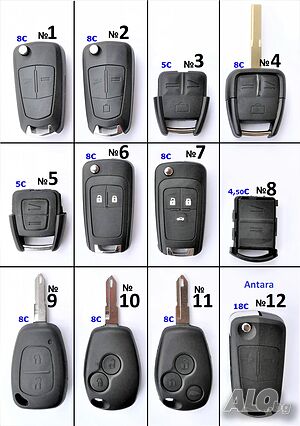 Ключ кутийка дистанционно за Опел Opel