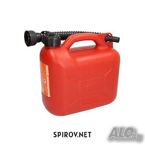 Пластмасова туба за гориво 5L с фуния и гъвкав накрайник