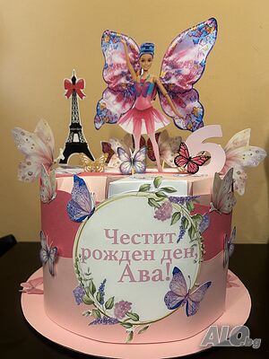 Картонена торта “Barbie”