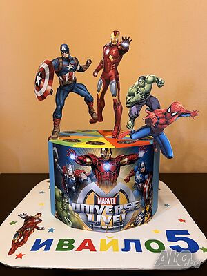 Картонена торта “Marvel”