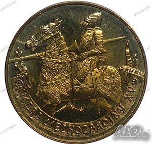 Полша, 2 злоти 2007 Конният рицар -15ти век PCGS MS 64