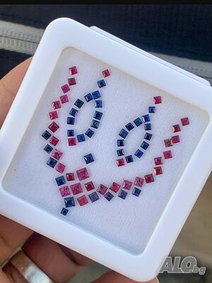 Сапфири и рубини 4,04 Cts. естествени скъпоценни камъни.