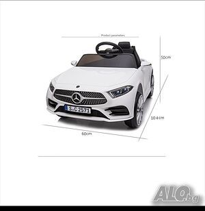 Розова акумулаторна кола Mercedes Benz CLS350 с кожена седалка 12V