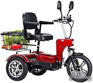 Електрическа триколка 500W, пробег до 40 км., 48V20Ah батерия, 16”/12” гуми, 3 скорости + задна
