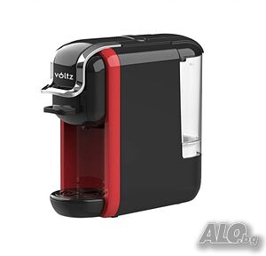 Кафемашина 8в1 ”Поддържа всички капусли” Voltz 19 бара/ 1650W, черно с червено, 2 ГОДИНИ ГАРАНЦИЯ