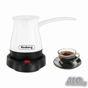 Джезве електрическо Rosberg, 600W, 500 ml, Безжична употреба, Бял, 2 ГОДИНИ ГАРАНЦИЯ