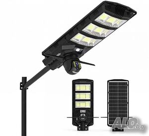Интелигентна 2 в 1 улична соларна лампа с вградена 5MP камера - 1800W мощност