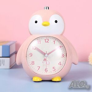 Детски часовник, нощна лампа Пингвин 14cm*18cm*10cm