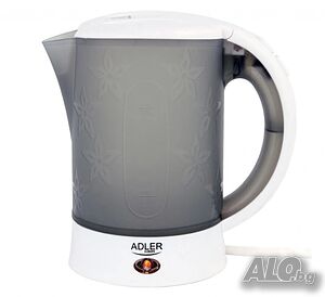 Електрическа кана Adler AD1268, 600W, 0.6l, сив, 2 ГОДИНИ ГАРАНЦИЯ