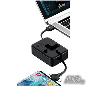 Троен USB преходник за телефон