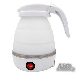 Електрическа кана туристическа- сгъваема Mormark FOLDCOOK, 600W, 0.6л., Силиконова, Бяла