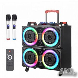 Безжична светеща караоке тонколона 4x8 инча NDR-8888