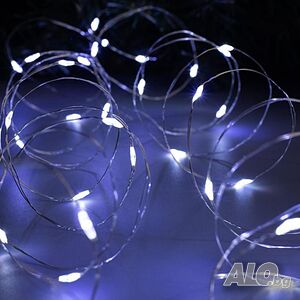 LED гирлянд с дистанционно, 8 режима, 500 LED,50 метра, студено бял