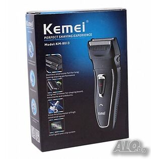 Тример за мъже Kemei KM-8013 с миеща се глава, Черен