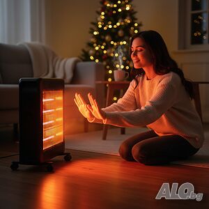 Кварцова печка 2200W с 4 тръби - бързо отопление и нисък разход