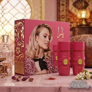 Дамски комплект Yara Candy 2х50мл, EDP - Изкушение с нотки на касис, гардения и сандалово дърво