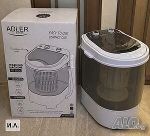 Преносима мини пералня Adler с центрофуга до 4 кг - Компактно решение за всяко пространство