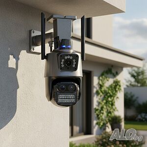 Камера 4K Ultra HD,8MP, датчик за движение, нощно виждане, водоустойчива+ 12 пъти zoom