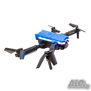 Дрон F190 с 4K камера, LED светлини и WiFi - Черен модел с висока маневреност и интелигентни функции