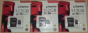 SD карта памет Kingston 512GB плюс SD адаптер