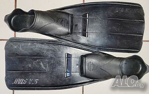 Sea star плавници за плуване и гмуркане италиански номерация 44-46 черен цвят за възрастни