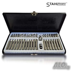 Професионален Комплект Битове - Накрайници STAHLMAYER Hex XZN и Torx 1/2″, 3/8″ 40 броя SM4401