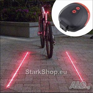 LED стоп с лазер за велосипед, тротинетка