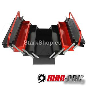 Метален Куфар за инструменти с 4 нива, тип акордеон, 540x280x200мм, MAR-POL M66620