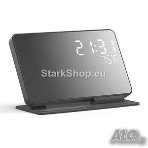 4в1 зарядна станция за Apple iPhone iWatch Airpods с аларма и термометър