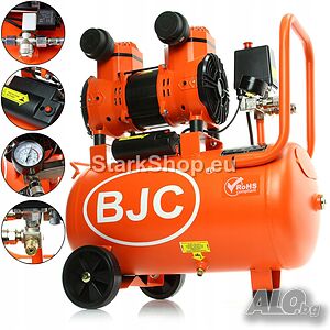 Монофазен безмаслен бутален компресор за въздух 8 бара, 24 л BJC 1.5 kW, 220 л/ми