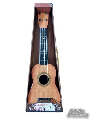 Играчка акустична китара със струни и перце, 50см.