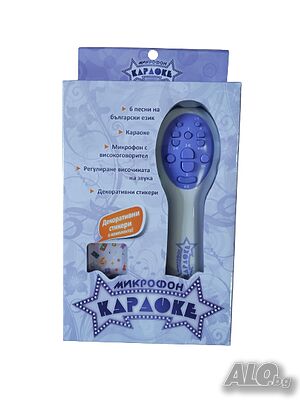 Детски микрофон караоке с 6 песни на български език