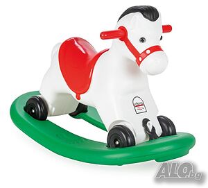 Играчка Люлка кон 2 в 1 с колелца за яздене, музикален