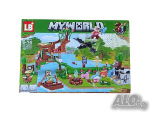 Играчка Конструктор Майнкрафт с дребни части - 427ел.