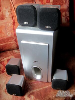 Субуфер и колонки 370W (120 + 5х50), LG LHS-T6340W, 5.1 комплект колони, домашно кино, буфер