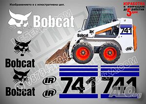 Bobcat 741 стикери надписи