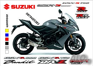 Suzuki надписи стикер фолио мотор