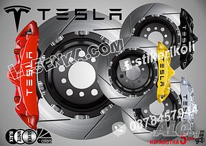TESLA надписи за капаци на спирачни апарати стикери лепенки фолио