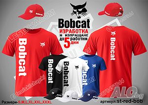 BOBCAT тениска и шапка st-red-bob