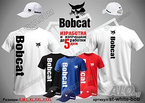 BOBCAT тениска и шапка st-white-bob