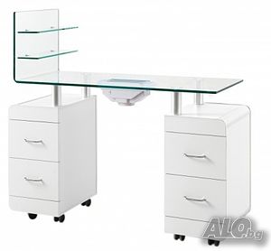 Маса за маникюр с прахоуловител PEZI 122 х 44 х 77/114 см