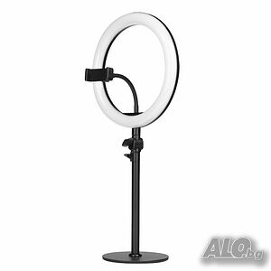 LED лампа Ring 10” - 8W - бяла/черна