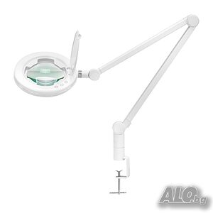 Лампа лупа LED Glow 8021/5” 5 диоптера - настолна бяла - регулируем цвят на светлината