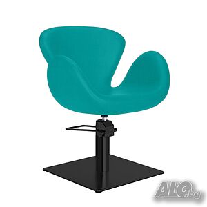 Фризьорски стол Cloe - Grey/Ochre/Turquoise