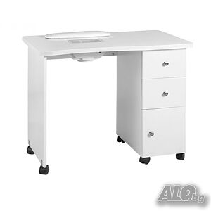 Маса за маникюр с прахоуловител 011B бяла - 74 x 50 x 90 x см - 6W